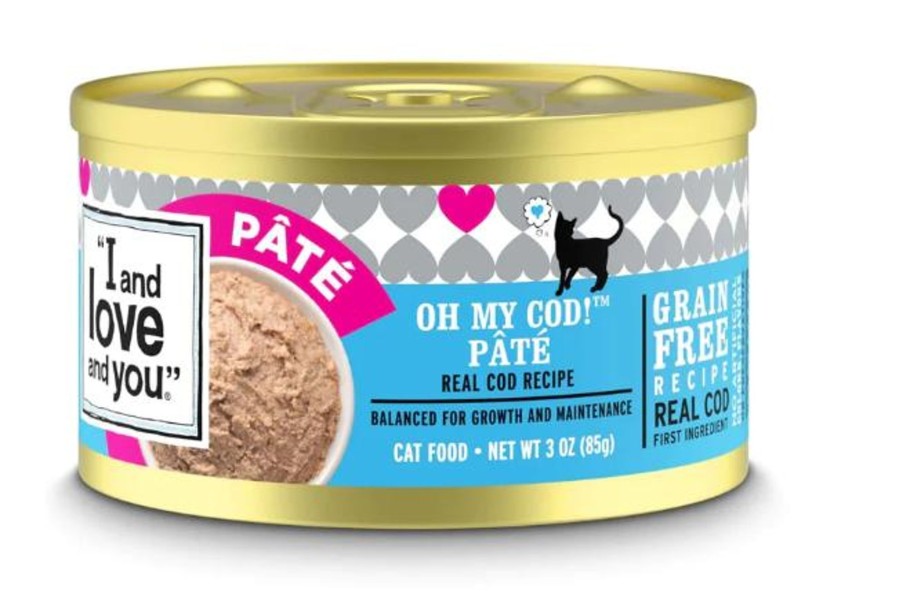 Cat I and Love and You Wet Food | I And Love And You Oh My Cod Pate Grain Free Recipe Canned Cat Food