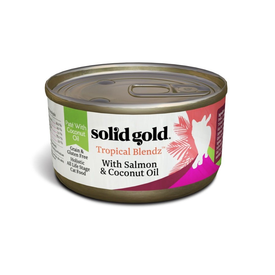 Cat Solid Gold Wet Food | Solid Gold Tropical Blendz Grain Free Pate With Salmon & Coconut Oil Canned Cat Food