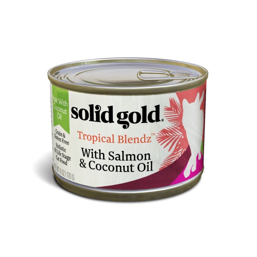 Cat Solid Gold Wet Food | Solid Gold Tropical Blendz Grain Free Pate With Salmon & Coconut Oil Canned Cat Food