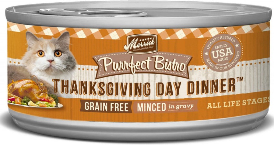 Cat Merrick Wet Food | Merrick Purrfect Bistro Thanksgiving Day Dinner Grain Free Canned Cat Food