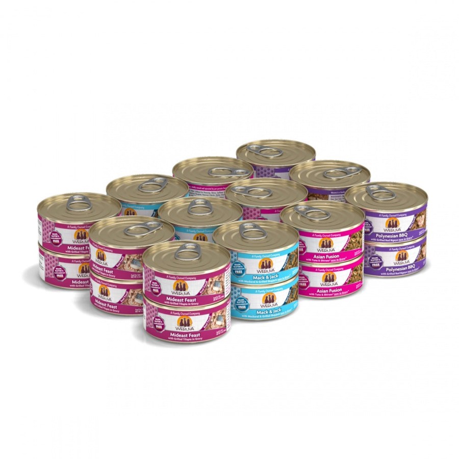 Cat Weruva Wet Food | Weruva Classic Grain Free Frisky Fishin' Friends Canned Cat Food Variety Pack