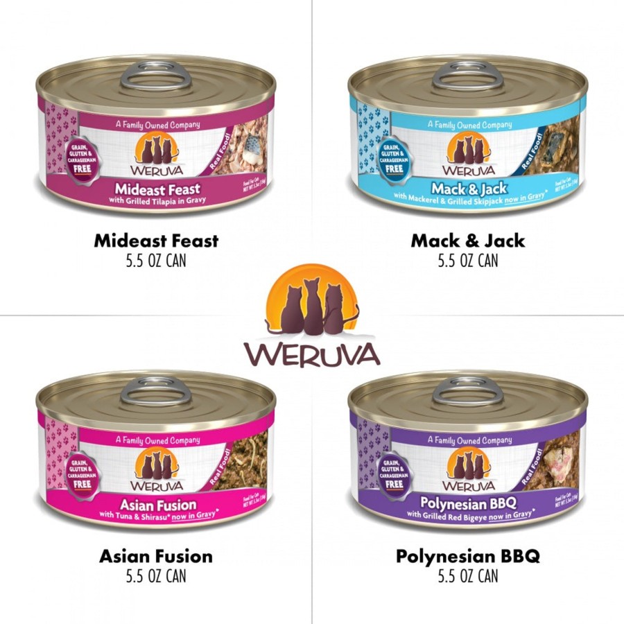 Cat Weruva Wet Food | Weruva Classic Grain Free Frisky Fishin' Friends Canned Cat Food Variety Pack