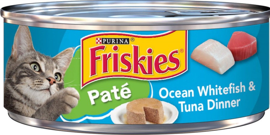 Cat Friskies Wet Food | Friskies Pate Ocean White Fish & Tuna Dinner Canned Cat Food