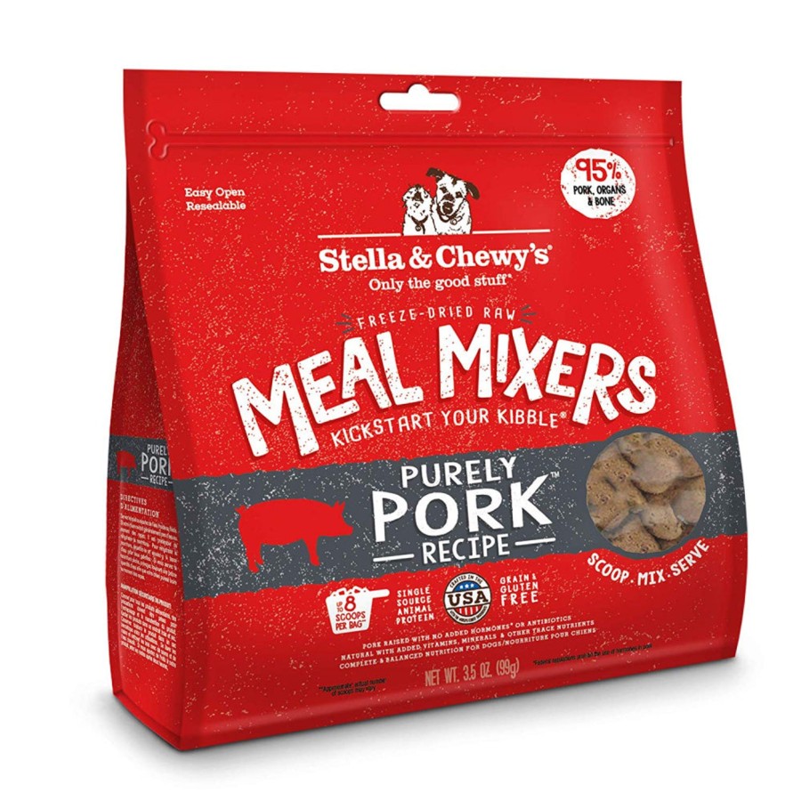 Dog Stella u0026 Chewy's Freeze Dried | Stella & Chewy'S Purely Pork Grain Free Meal Mixers Freeze Dried Raw Dog Food