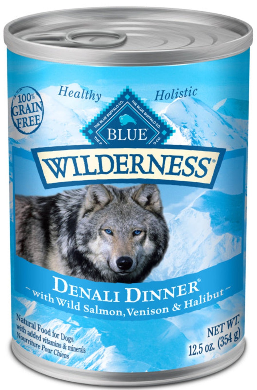 Dog Blue Buffalo | Blue Buffalo Wilderness Grain Free Denali Dinner With Salmon, Venison & Halibut Canned Dog Food