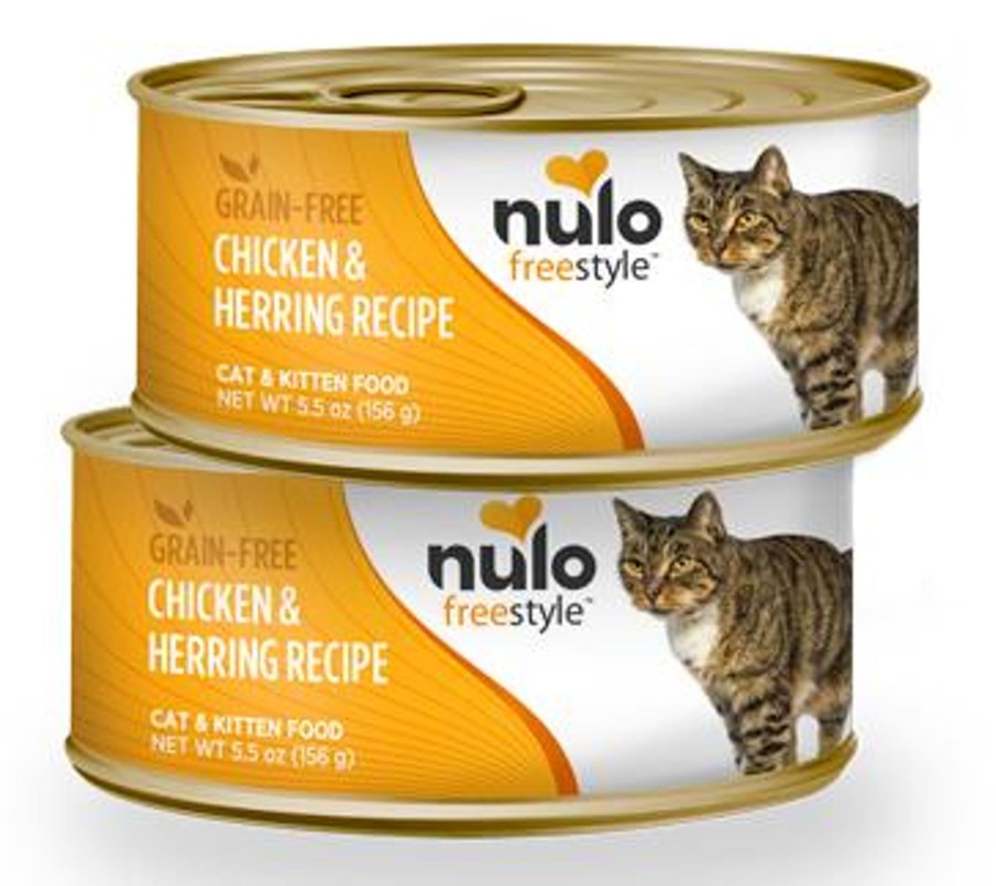 Cat Nulo Wet Food | Nulo Freestyle Grain Free Chicken And Herring Recipe Canned Kitten And Cat Food