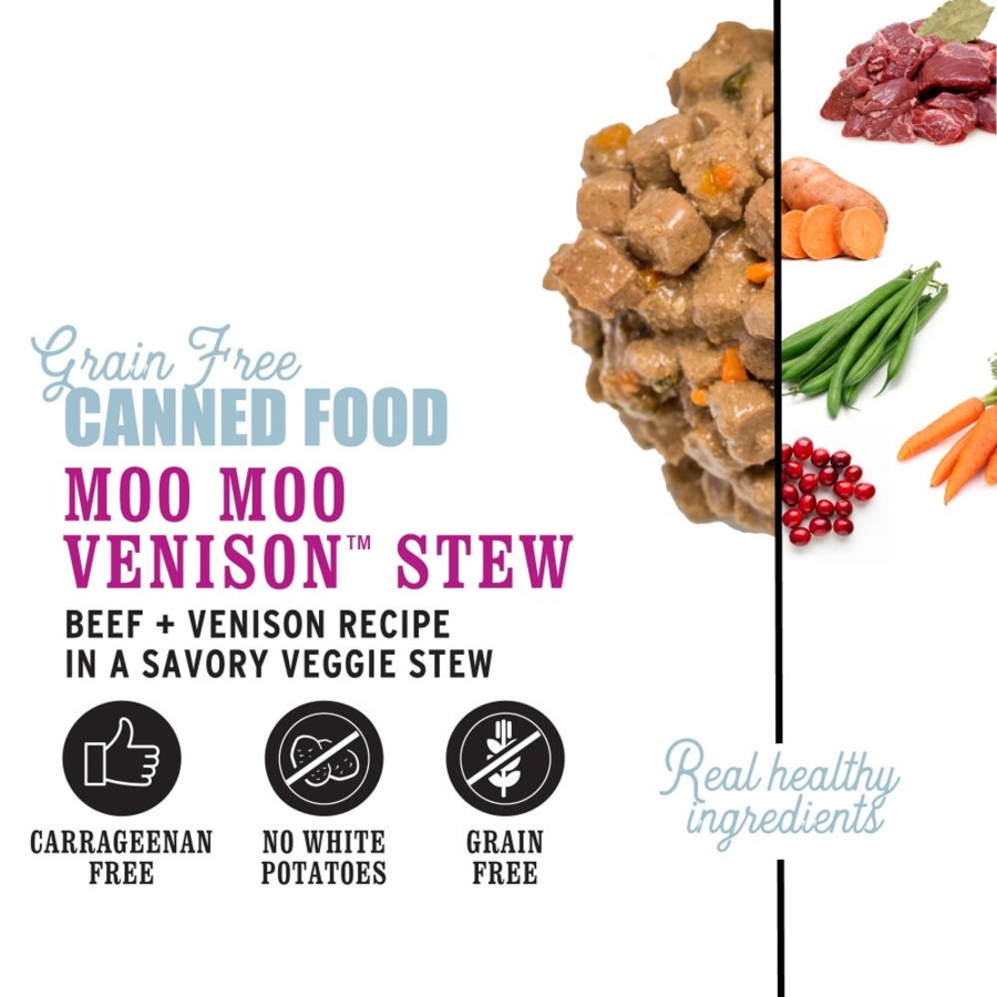 Dog I and Love and You Wet Food | I And Love And You Grain Free Moo Moo Venison Stew Canned Dog Food