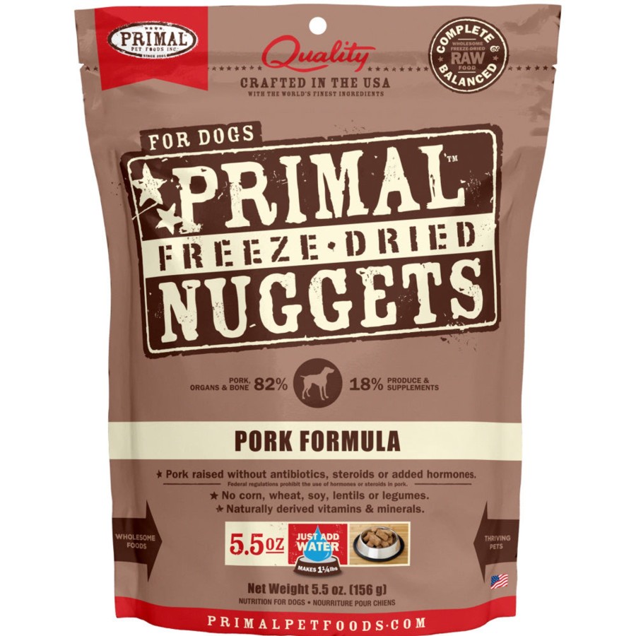 Dog Primal | Primal Freeze-Dried Nuggets Grain Free Pork Formula Complete Diet Dog Food