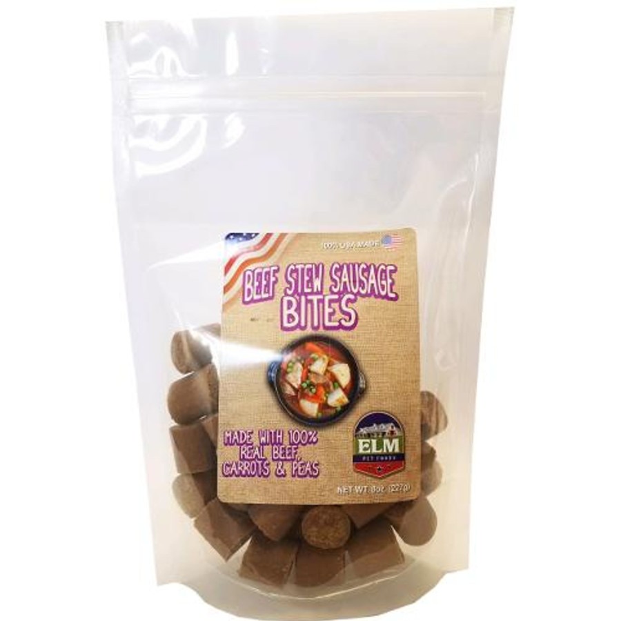 Dog Elm Pet Foods | Elm Pet Foods Beef Stew Sausage Bites