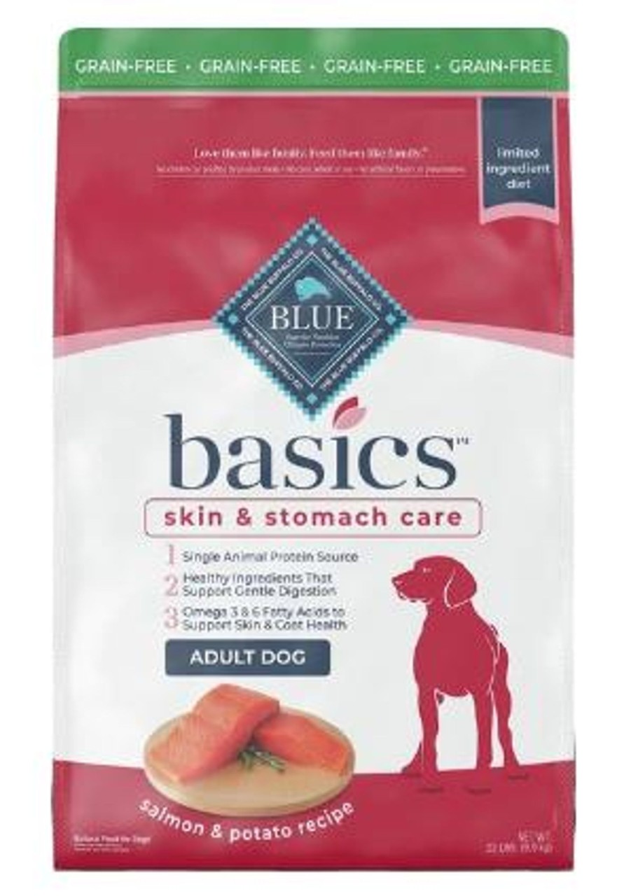 Dog Blue Buffalo | Blue Buffalo Basics Adult Skin & Stomach Care Grain-Free Salmon & Potato Recipe Dry Dog Food