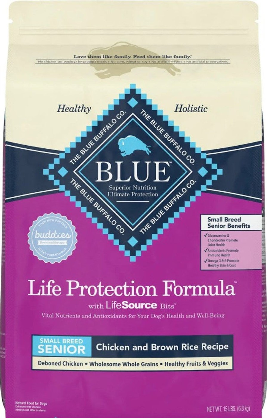 Dog Blue Buffalo Dry Food | Blue Buffalo Life Protection Formula Small Breed Senior Chicken & Brown Rice Recipe Dry Dog Food