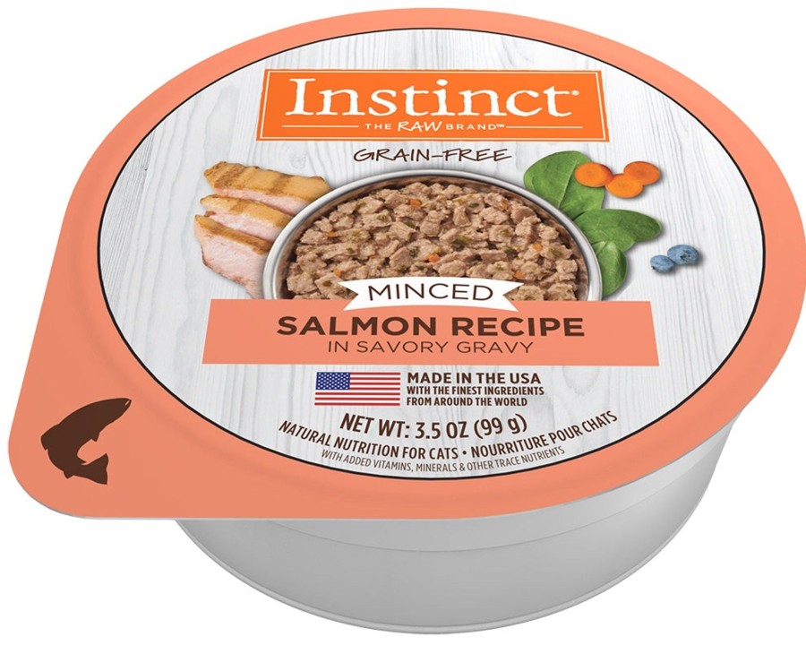 Cat Nature's Variety Wet Food | Instinct Adult Grain Free Minced Recipe With Real Salmon Natural Cat Food Cups