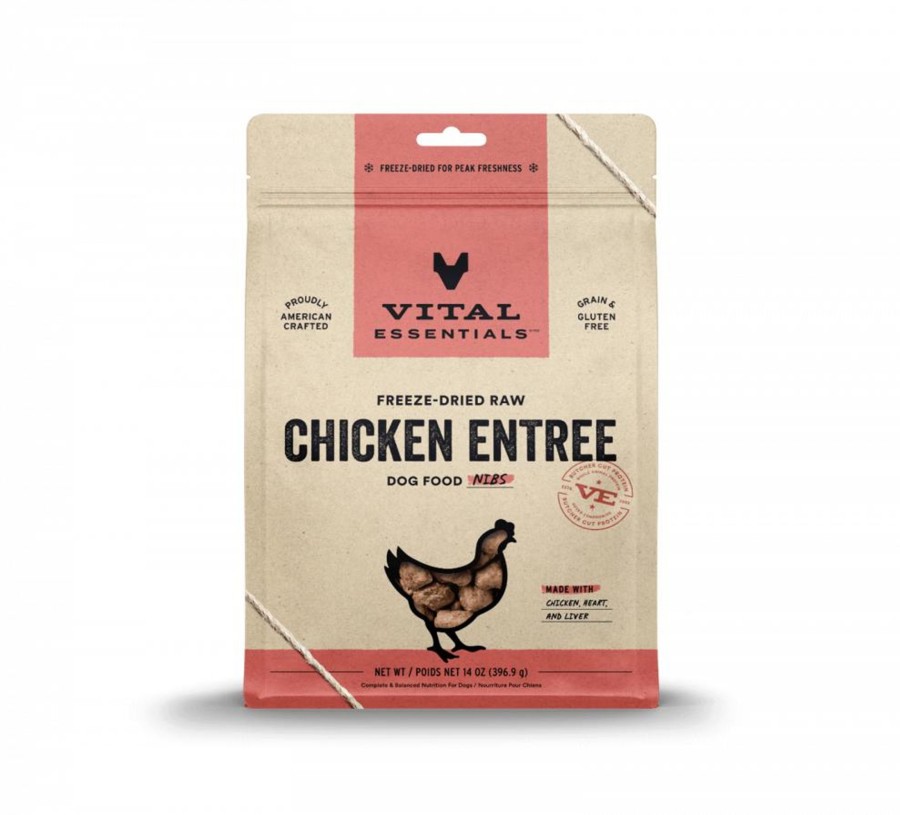 Dog Vital Essentials | Vital Essentials Chicken Nibblets Freeze Dried Dog Food