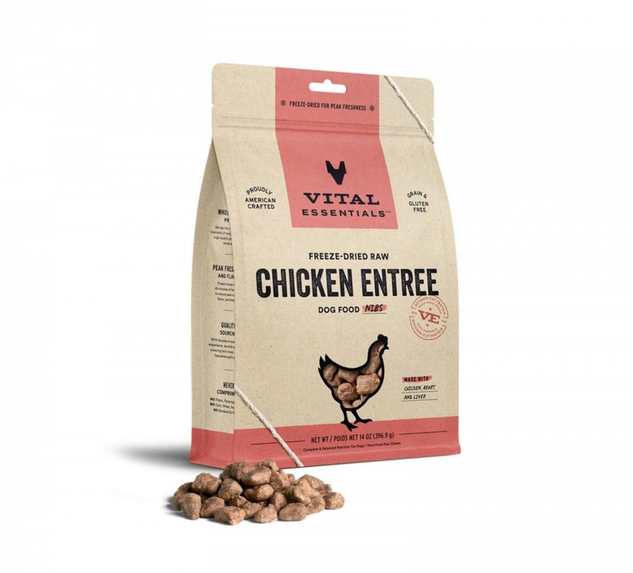 Dog Vital Essentials | Vital Essentials Chicken Nibblets Freeze Dried Dog Food