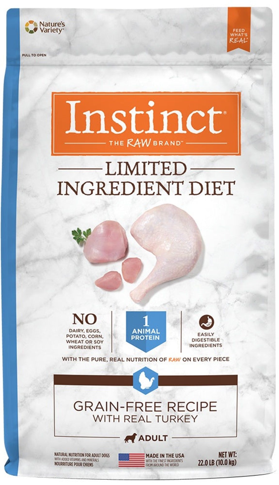 Dog Nature's Variety Freeze Dried | Instinct Limited Ingredient Diet Adult Grain Free Recipe With Real Turkey Natural Dry Dog Food