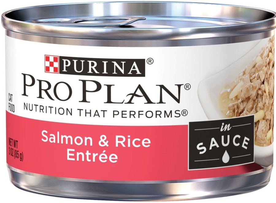 Cat Purina Pro Plan Wet Food | Purina Pro Plan Savor Adult Salmon & Rice In Sauce Entree Canned Cat Food