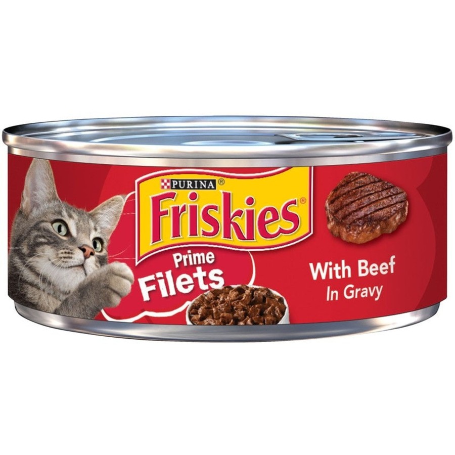 Cat Friskies Wet Food | Friskies Prime Filets With Beef In Gravy Canned Cat Food