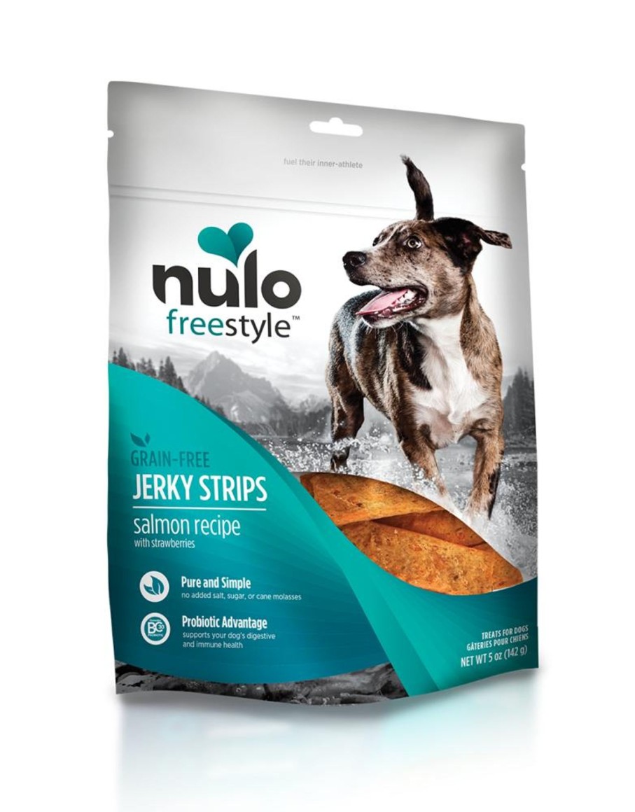 Dog Nulo | Nulo Freestyle Grain Free Salmon & Strawberries Recipe Jerky Dog Treats