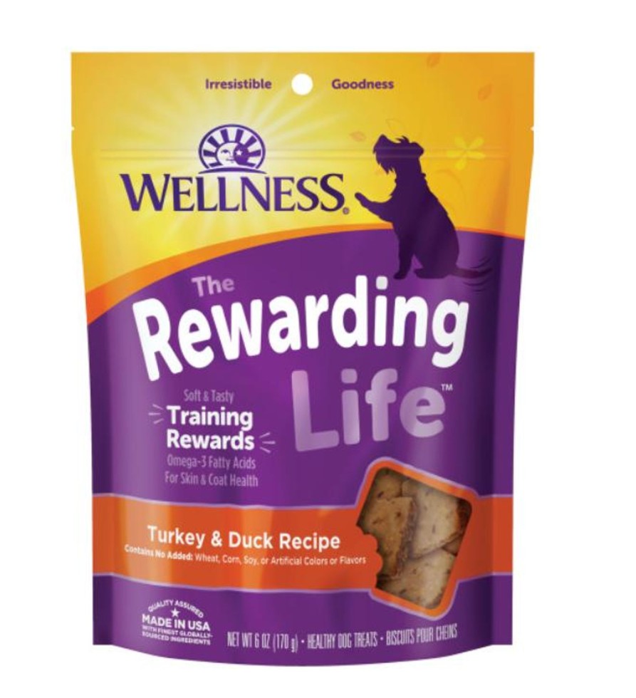 Dog Wellness | Wellness Rewarding Life Soft & Chewy Dog Treats Grain Free Turkey & Duck