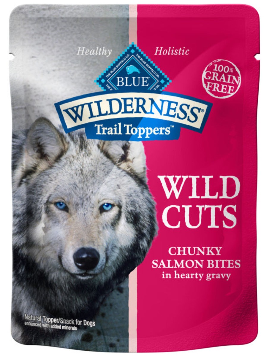 Dog Blue Buffalo | Blue Buffalo Wilderness Wild Cuts Trail Toppers Chunky Salmon Bites In Hearty Gravy Dog Food Pouches