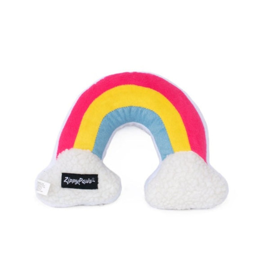 Dog ZippyPaws | Zippypaws Squeakie Pattiez Rainbow Plush Dog Toy