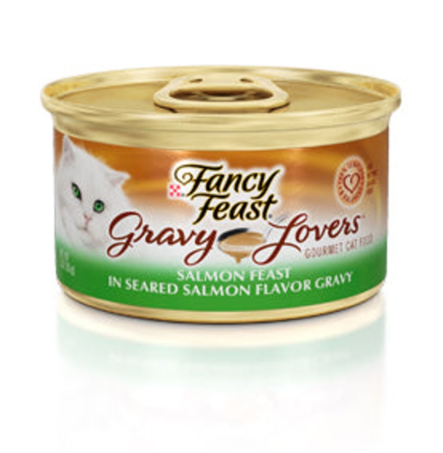 Cat Fancy Feast Wet Food | Fancy Feast Gravy Lovers Salmon Canned Cat Food