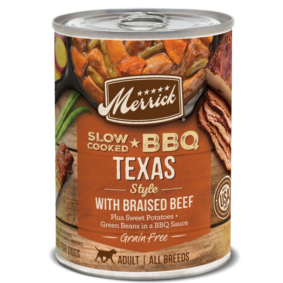 Dog Merrick Wet Food | Merrick Wet Dog Food Slow-Cooked Bbq Texas Style With Braised Beef Grain Free Canned Dog Food