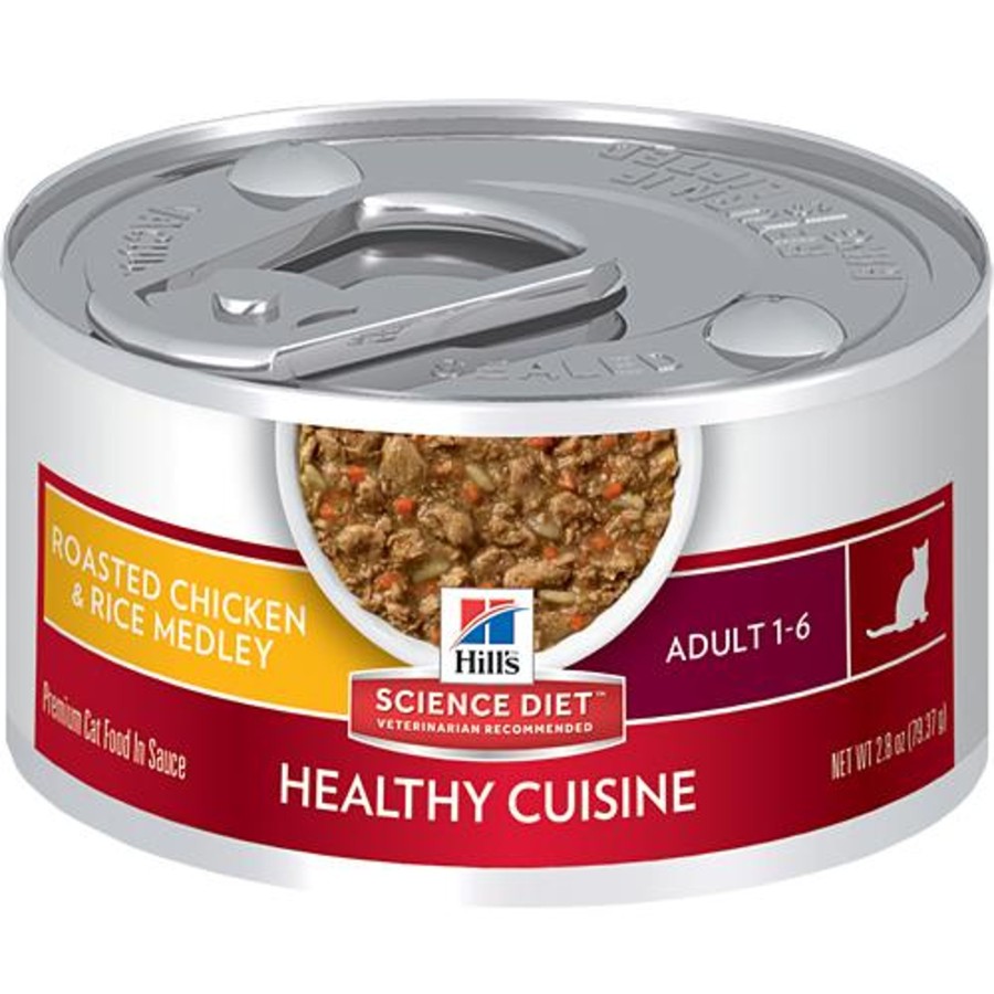 Cat Hill's Science Diet Wet Food | Hill'S Science Diet Healthy Adult Cuisine Roasted Chicken & Rice Medley Canned Cat Food