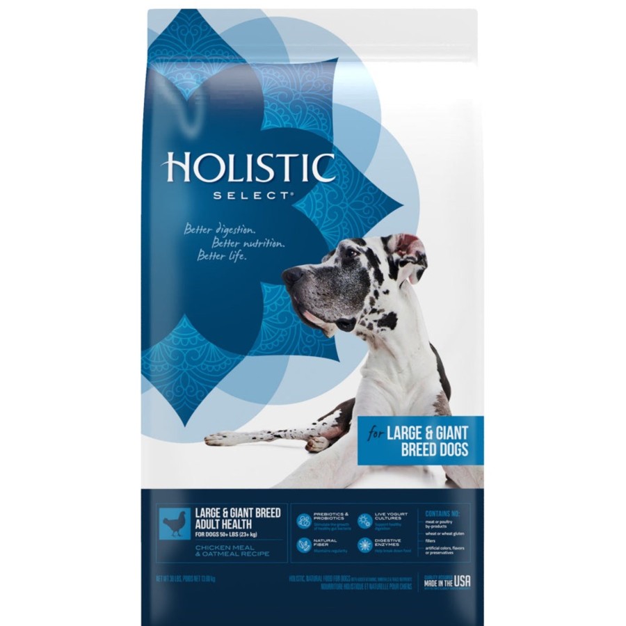 Dog Holistic Select | Holistic Select Natural Adult Health Large & Giant Breed Chicken Meal And Oatmeal Dry Dog Food