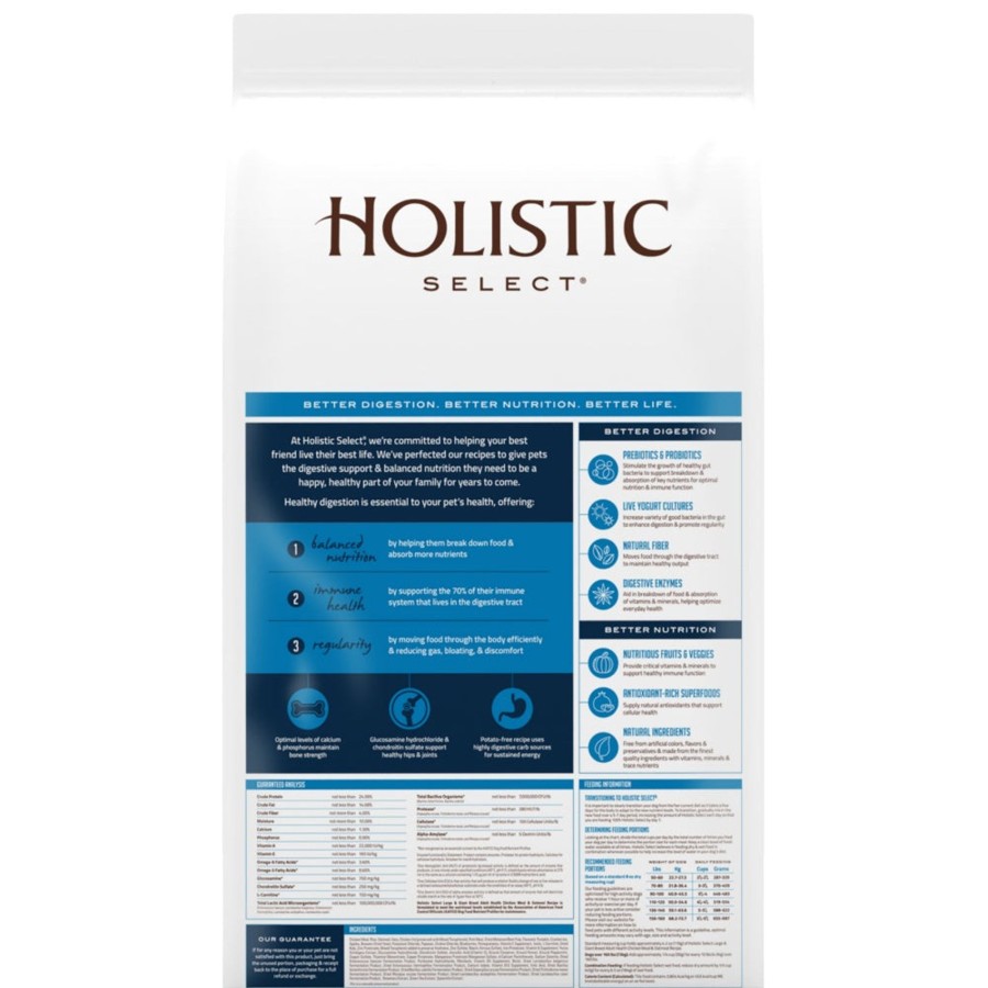 Dog Holistic Select | Holistic Select Natural Adult Health Large & Giant Breed Chicken Meal And Oatmeal Dry Dog Food