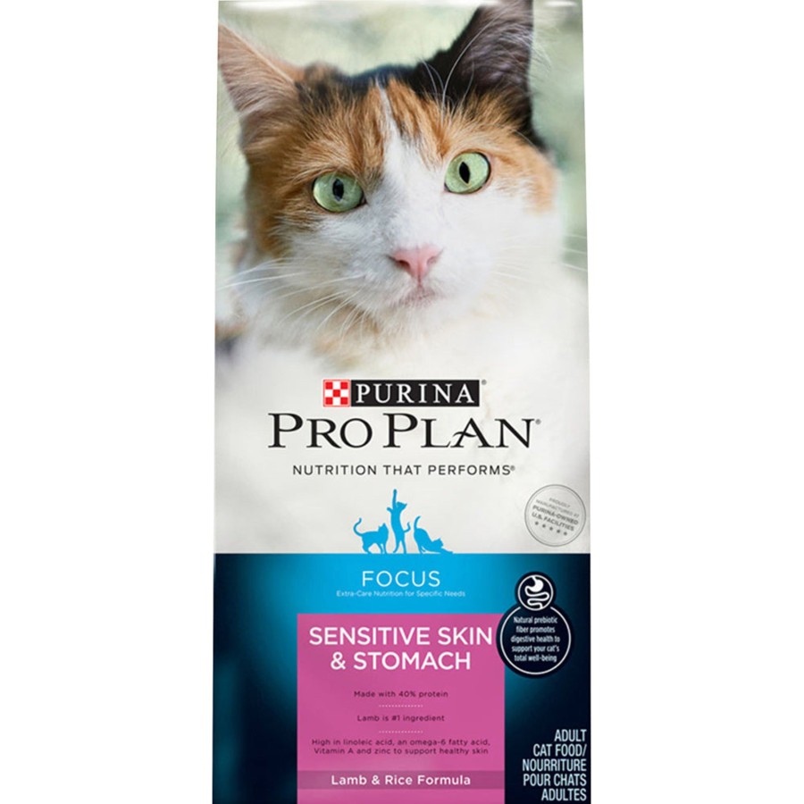 Cat Purina Pro Plan Dry Food | Purina Pro Plan Focus Adult Sensitive Skin & Stomach Lamb & Rice Formula Dry Cat Food