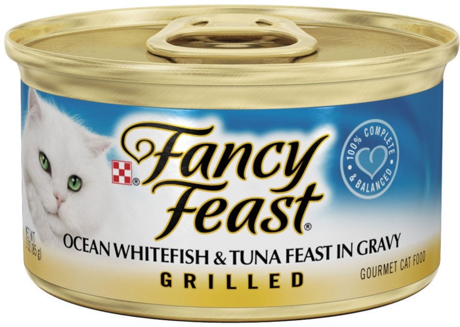 Cat Fancy Feast Wet Food | Fancy Feast Grilled Ocean Whitefish And Tuna Canned Cat Food