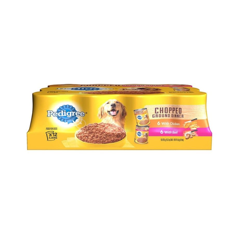 Dog PEDIGREE | Pedigree Chopped Ground Dinner Multipack With Chicken And Beef Canned Dog Food