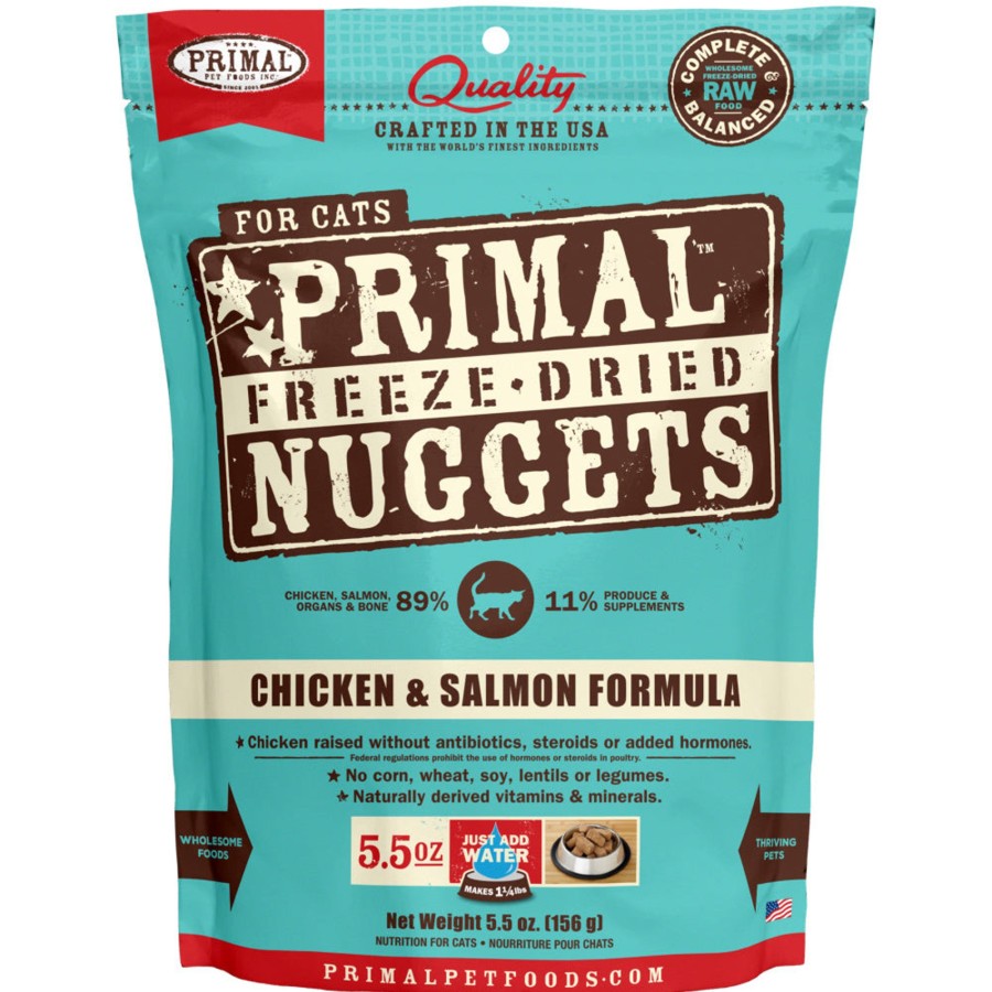 Cat Primal Freeze Dried | Primal Freeze Dried Nuggets Grain Free Chicken And Salmon Formula Cat Food