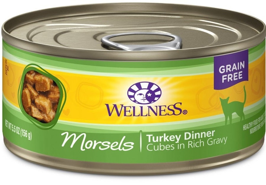 Cat Wellness Wet Food | Wellness Grain Free Natural Turkey Morsels Dinner Canned Cat Food