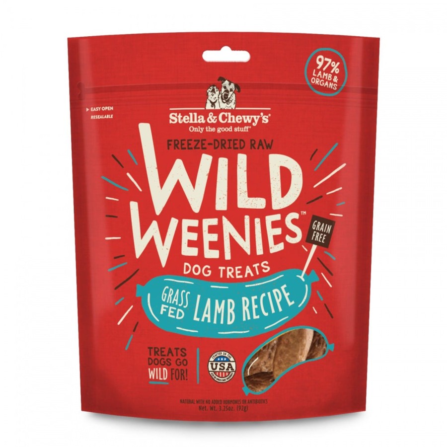 Dog Stella u0026 Chewy's | Stella & Chewy'S Wild Weenies Grain Free Lamb Recipe Freeze Dried Raw Dog Treats