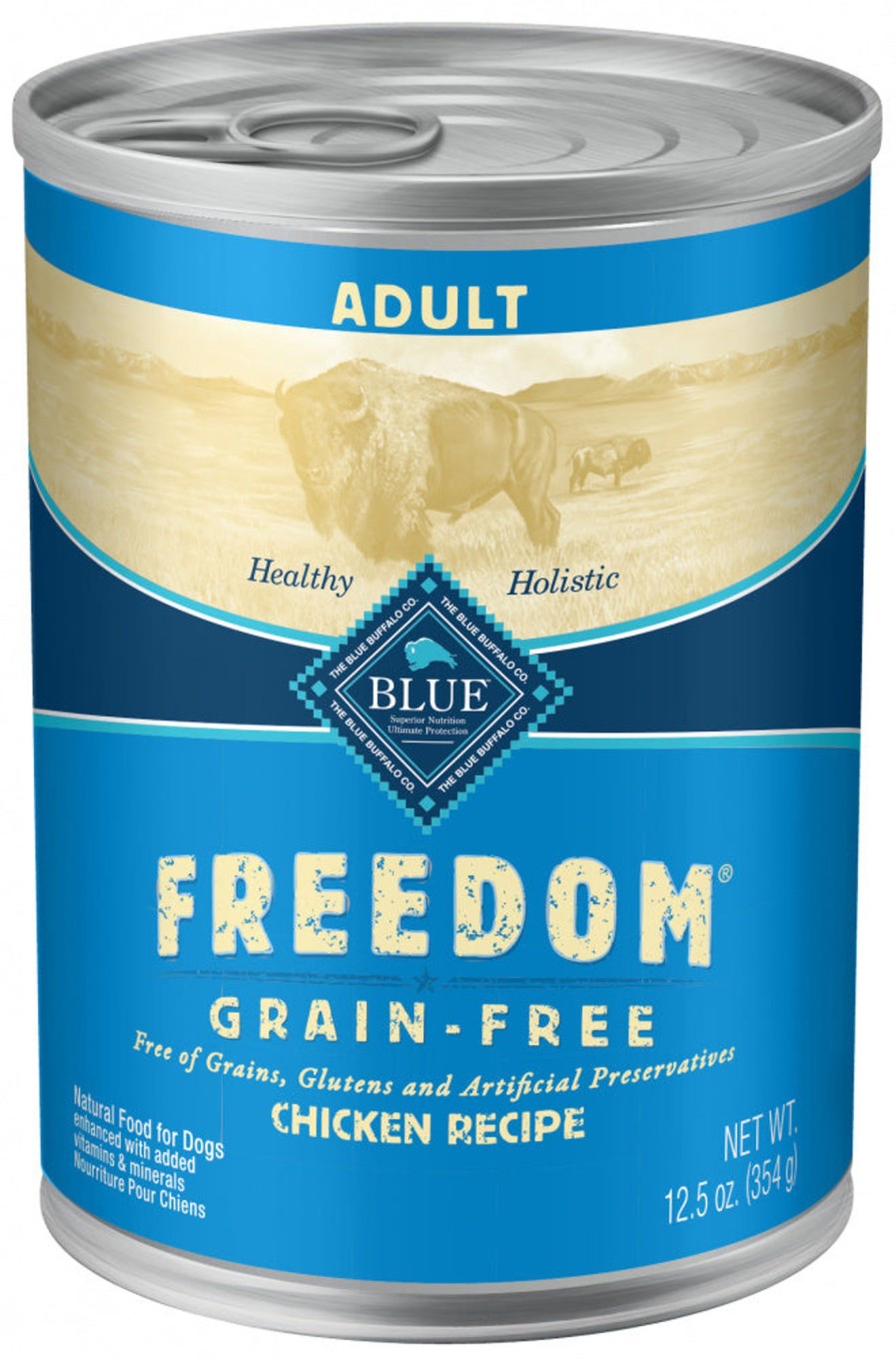 Dog Blue Buffalo Wet Food | Blue Buffalo Freedom Adult Grain-Free Chicken Recipe Canned Dog Food