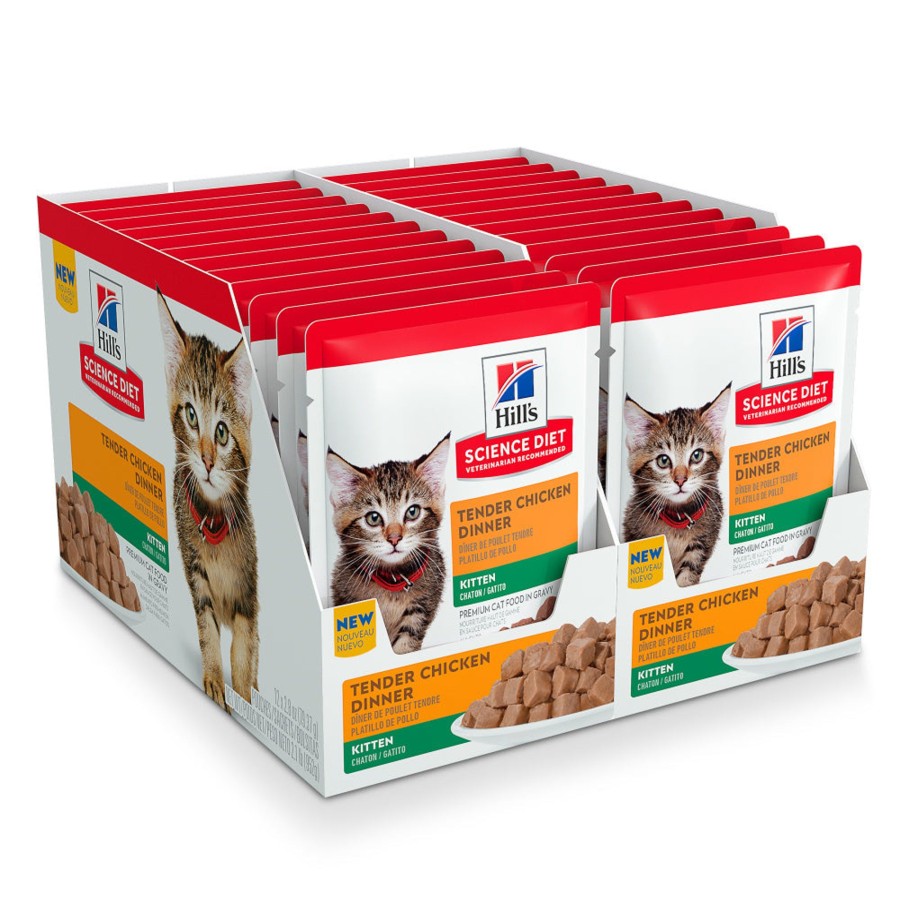 Cat Hill's Science Diet Wet Food | Hill'S Science Diet Tender Chicken Dinner Kitten Wet Cat Food