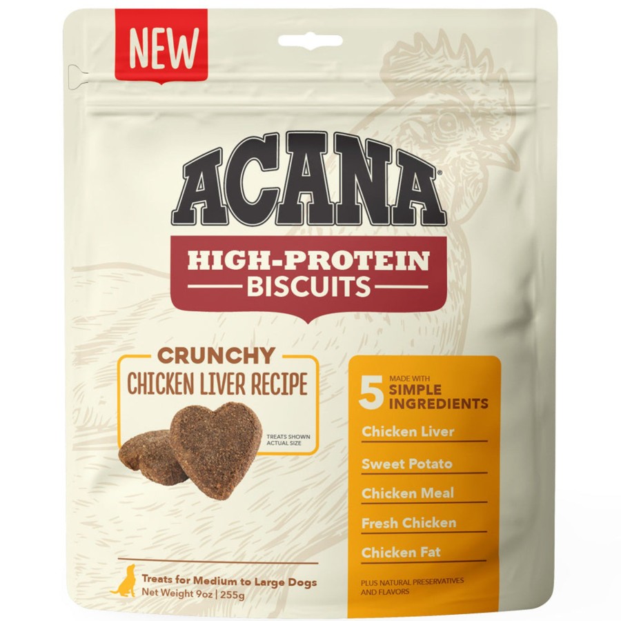 Dog ACANA | Acana Crunchy Biscuits High-Protein Chicken Liver Recipe Dog Treats