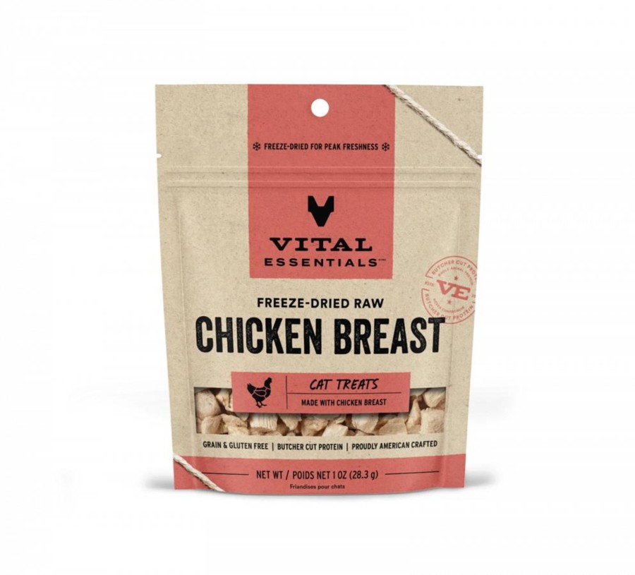 Cat Vital Essentials | Vital Essentials Vital Cat Freeze Dried Grain Free Chicken Breast Cat Treats