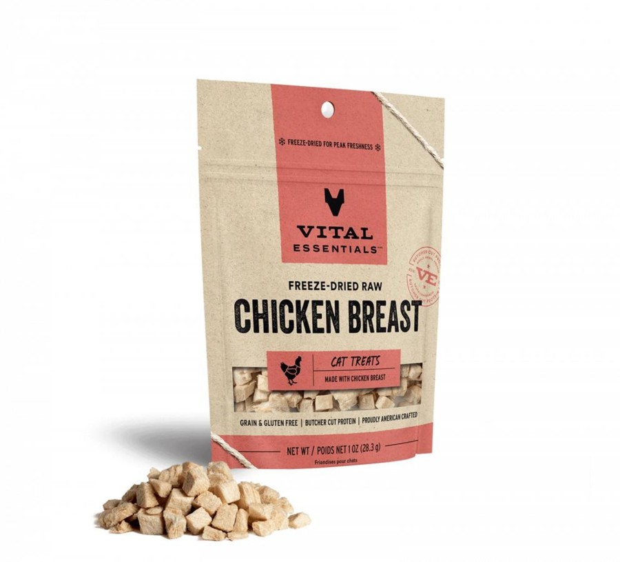 Cat Vital Essentials | Vital Essentials Vital Cat Freeze Dried Grain Free Chicken Breast Cat Treats