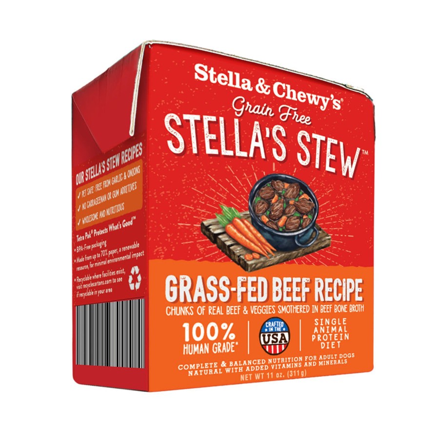 Dog Stella u0026 Chewy's Raw Natural Pet Food Wet Food | Stella & Chewy'S Stella'S Stew Grass Fed Beef Recipe Food Topper For Dogs