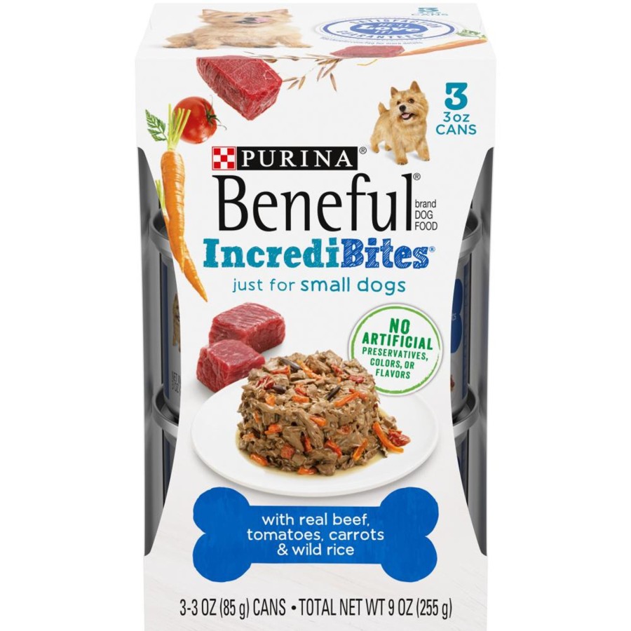 Dog Beneful | Beneful Incredibites For Small Dogs With Beef, Tomatoes, Carrots And Wild Rice Canned Dog Food