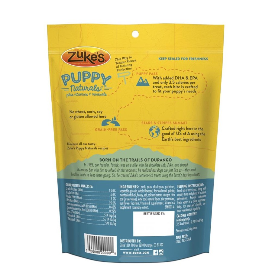 Dog Zukes | Zukes Puppy Naturals Grain Free Lamb And Chickpea Dog Treats