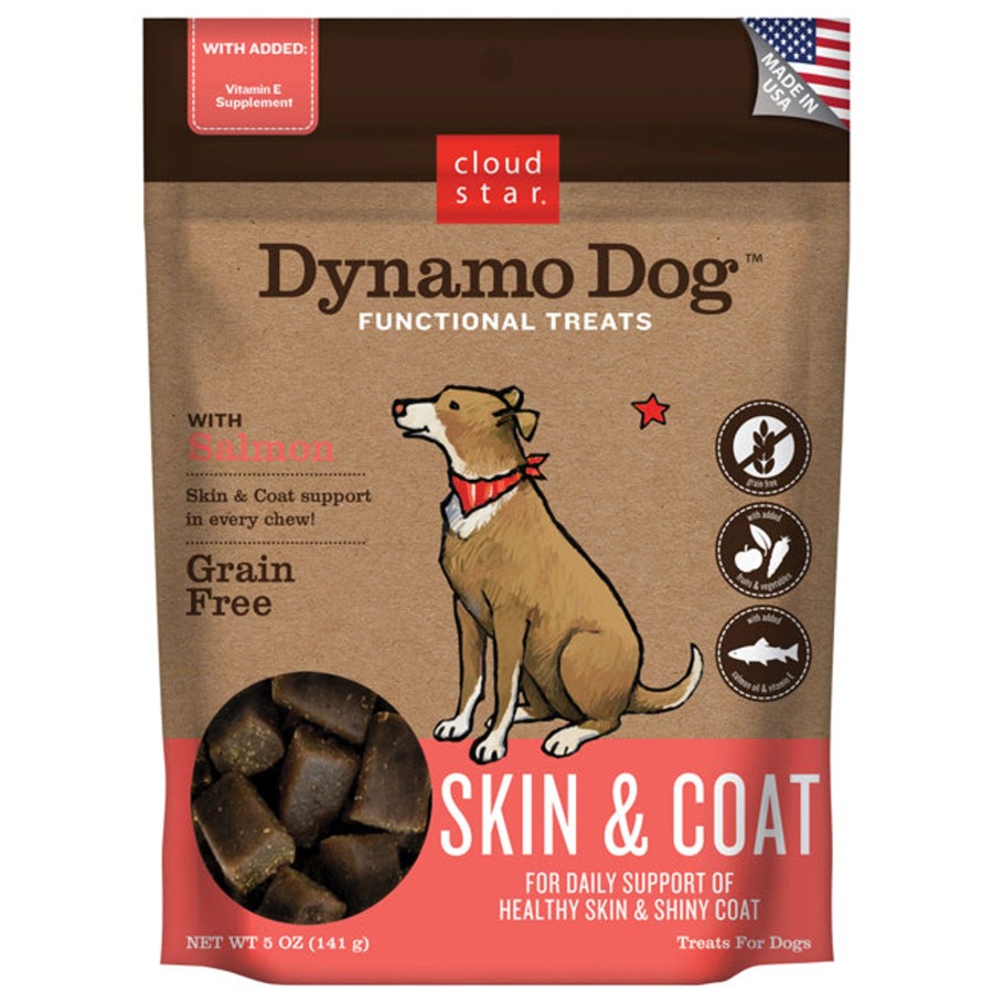 Dog Cloud Star | Cloud Star Dynamo Dog Functional Soft Chews Skin And Coat Salmon Dog Treats