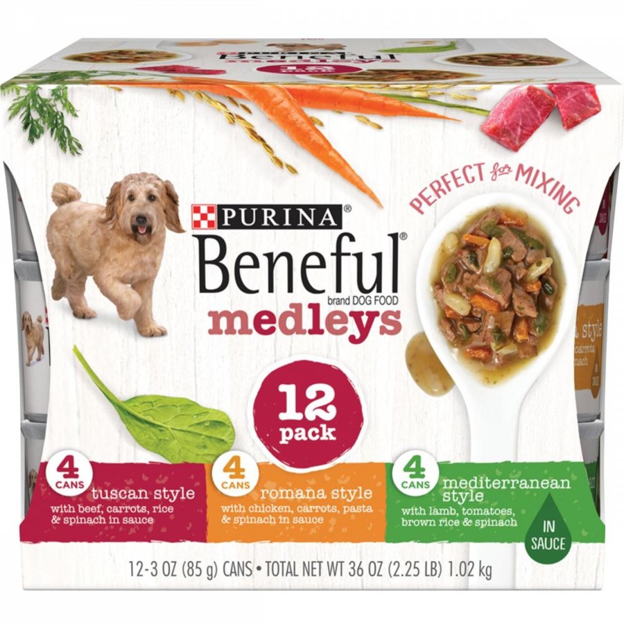 Dog Beneful | Beneful Medley Variety Pack Mediterranean, Romana, Tuscan Canned Dog Food