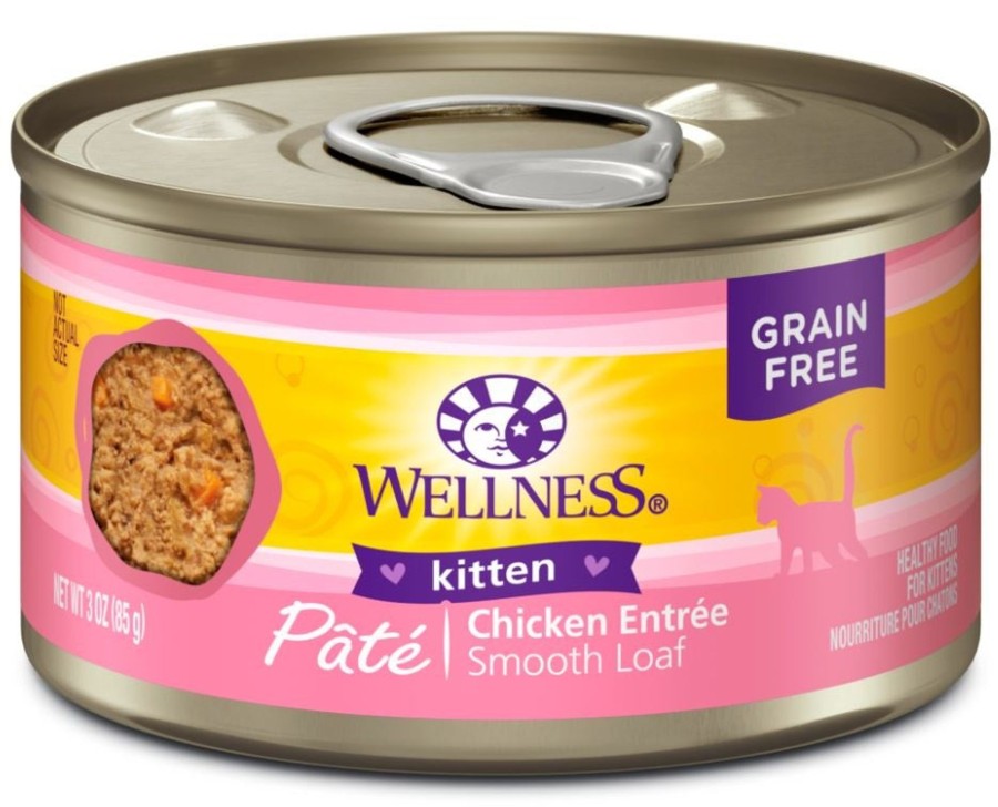 Cat Wellness Wet Food | Wellness Complete Health Natural Grain Free Kitten Health Chicken Recipe Wet Canned Cat Food