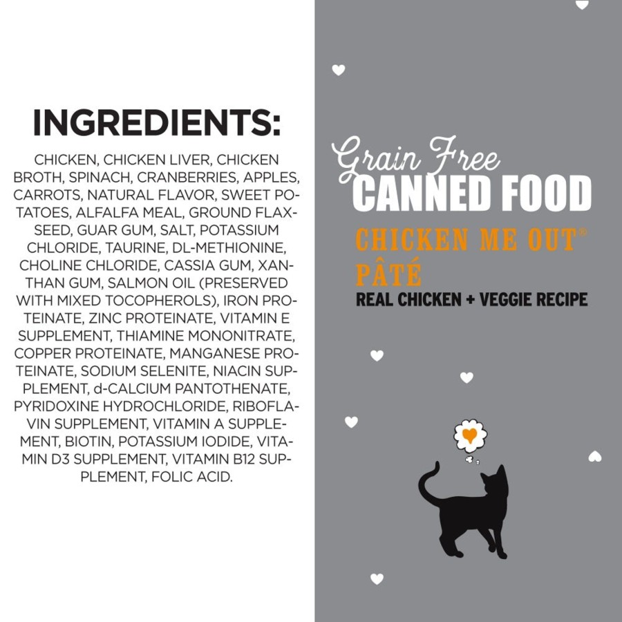 Cat I and Love and You Wet Food | I And Love And You Grain Free Chicken Me Out Pate Recipe Canned Cat Food