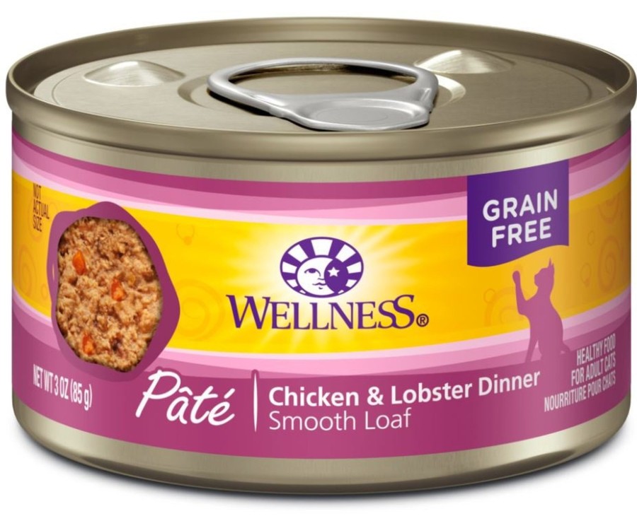 Cat Wellness Wet Food | Wellness Complete Health Natural Grain Free Chicken And Lobster Pate Wet Canned Cat Food