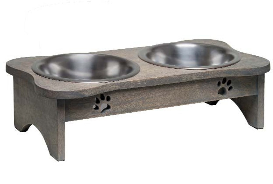 Cat Loving Pets | Loving Pets Wooden Modern Diner Dog Bowl